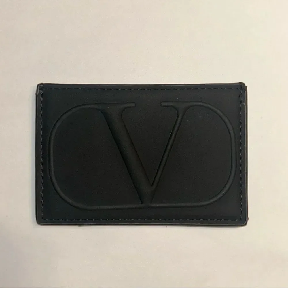 Valentino Garavani Unisex Black Cardholder Case 4